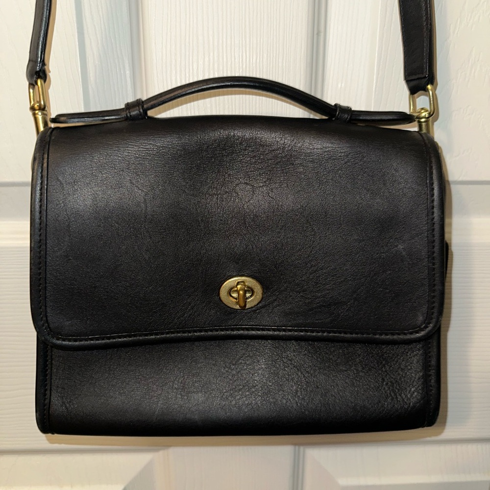 Vintage Coach Court Bag 9870 Black